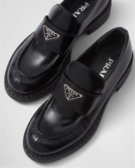 prada brushed leather tassel loafer|prada brushed leather loafers women's.